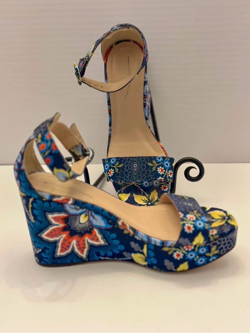 J. Crew Batik Floral Wedges
